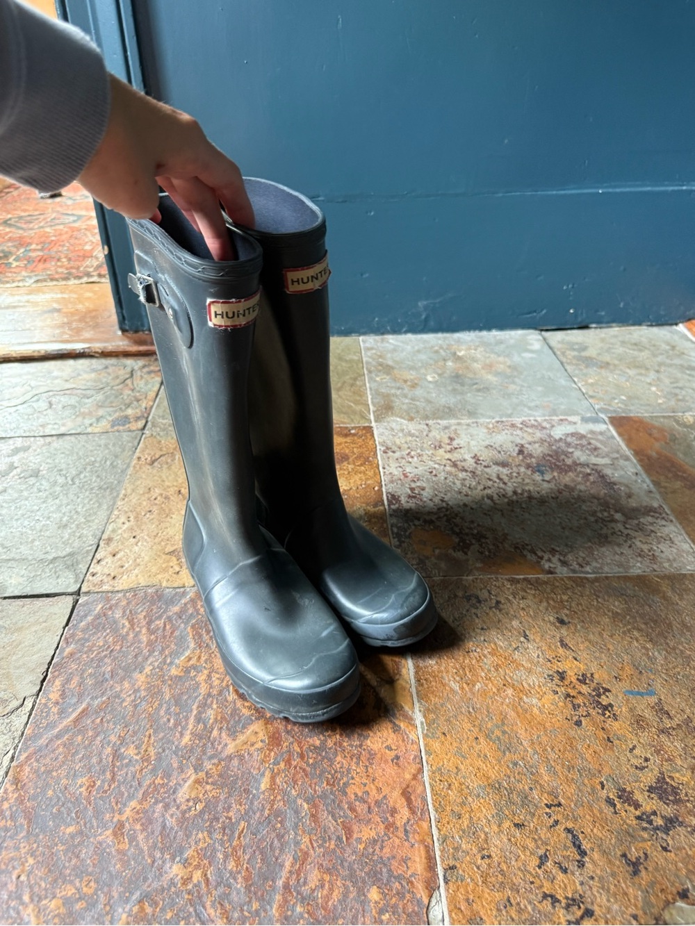 Hunter Girl’s Navy Tall Rain Boots
